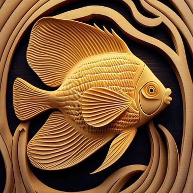 3D model Butterfly fish fish (STL)